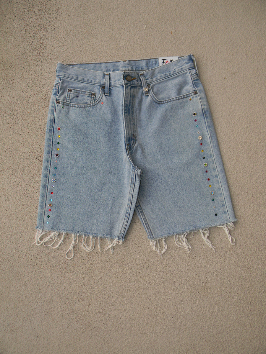 Light washed jewel jhorts – killbyfoxx