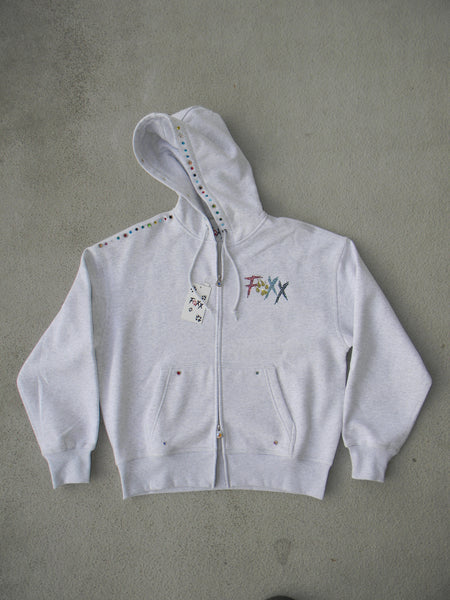 Icy Double Zip Jewel hoodie