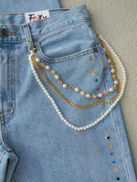 Diamonds & pearls biker chain