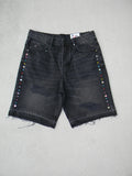 Washed black jewel jhorts