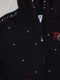 Black star spangle jewel hoodie