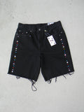 Black multi color jewel jhorts