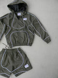Hyper foxx reflective  windbreaker set