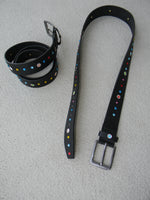 Multi color flower jewel belt
