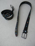 Multi color flower jewel belt