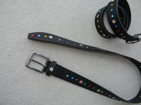 Multi color flower jewel belt