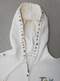 Icy jewel zip up Hoodie