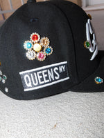 Black Queens flower fitted