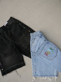 Light washed jewel jhorts